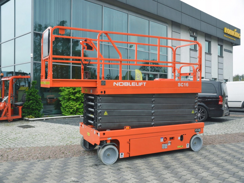 Ножничный подъемник Noblelift SC 16 E, грузоподъемность 200 кг, рабочая высота 16 м, размер платформы 2.27x1.12м