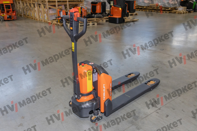 Тележка самоходная Noblelift PTE20NPro 2000 кг, 540x1150 мм, двойные ролики 80x70, литиевая батарея 48V/20Ah, с зарядным устройством 9A, контроллер Curtis, грузоподъемность 1500 кг