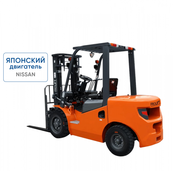 Бензиновый погрузчик PROLIFT CPQD35-RC1K2-M300-3W, двигатель Nissan K25, грузоподъемность 3500 кг