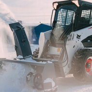 Шнекороторный снегоочиститель Impulse SR1850 на мини-погрузчик Cat
