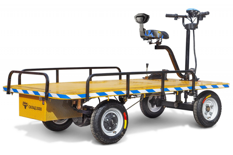 Платформенная тележка электрическая СКЛАД RUTRIKE 21705, грузоподъемность 800 кг