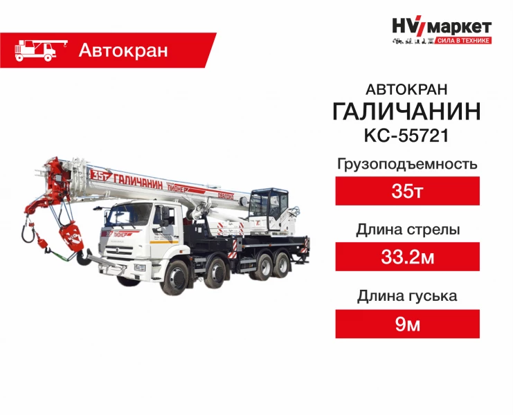 Автокраны Галичанин КС-55721