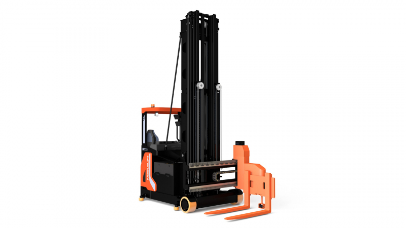 Узкопроходный штабелер Noblelift OPX15 Triplex mast (FFL, fully AC, with EPS, Fingertip control, Front wheel hydraulic brake, adjustable steering wheel, suspension seat, storage rack, dual screen triple wireless monitoring system, fork 180。 rotation, В-6500мм), грузоподъемность 1500 кг, высота подъема 6500 мм, тип питания АКБ