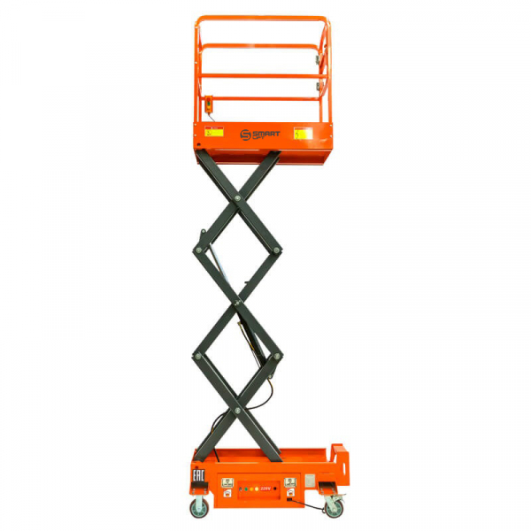 Подъемник ножничный несамоходный SMARTLIFT 81-3048, грузоподъемность 300 кг, рабочая высота 5600 мм, тип питания AC