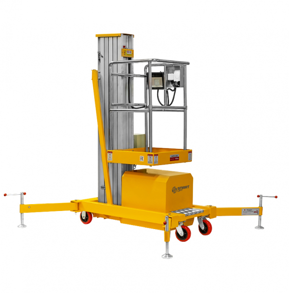 Подъемник мачтовый несамоходный SMARTLIFT 81-5004, грузоподъемность 125 кг, рабочая высота 9700 мм, тип питания AC&DC