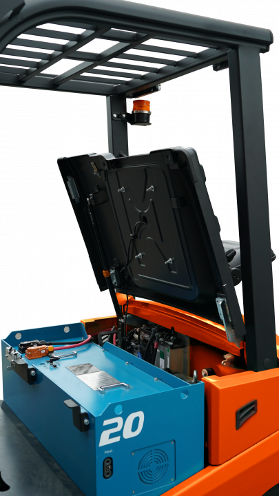Электрический вилочный погрузчик Noblelift FE4P20QC Duplex mast (Свинц-кислот 360Ач, В-4000мм), высота подъема 4000 мм, грузоподъемность 2000 кг, ширина вил 100 мм