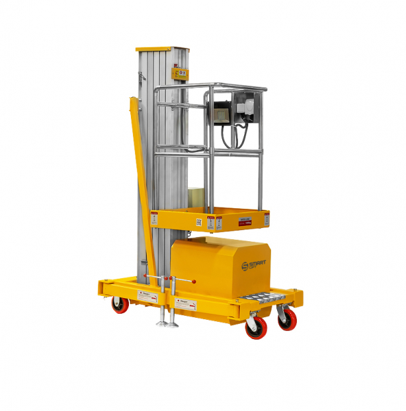 Подъемник мачтовый несамоходный SMARTLIFT 81-5030, грузоподъемность 125 кг, рабочая высота 11700 мм, тип питания AC&DC