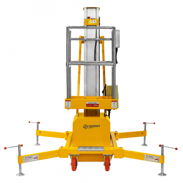 Подъемник мачтовый несамоходный SMARTLIFT 81-5028, грузоподъемность 125 кг, рабочая высота 9700 мм, тип питания AC&DC