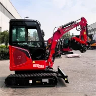 Мини-экскаватор QUADTRAC E28 PRO (2.8т, кабина, квикаплер, бур, 3 ковша)