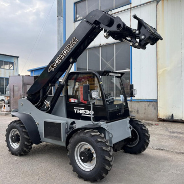 Мини-погрузчик QUADTRAC TH630 (3 т 6 метров, конд, вилы, ковш 2 куба гидростат, Италия), двигатель YANMAR