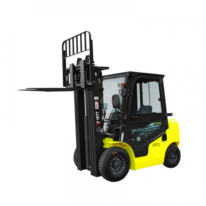 Дизельный погрузчик с кабиной YETT CPCD25-WS1K2-M300-3W-K, двигатель ISUZU C240, грузоподъемность 2500 кг