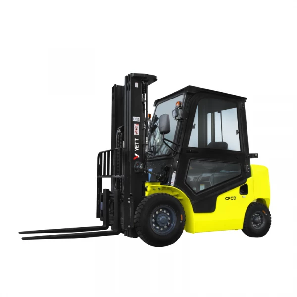 Дизельный погрузчик с кабиной YETT CPCD35-W4K2-M300-3W-K, двигатель ISUZU 4JG2, грузоподъемность 3500 кг