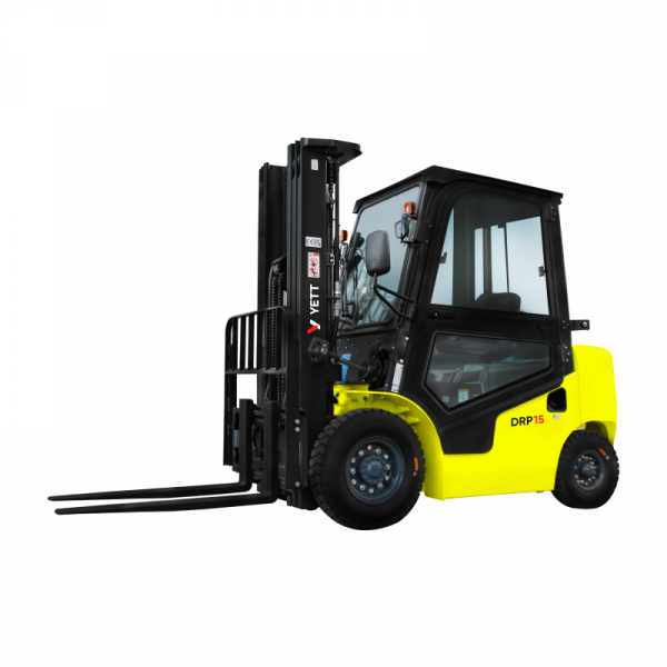 Дизельный погрузчик с кабиной YETT DRP15-WS5K2-M300-3W-K, двигатель ISUZU C240, грузоподъемность 1500 кг