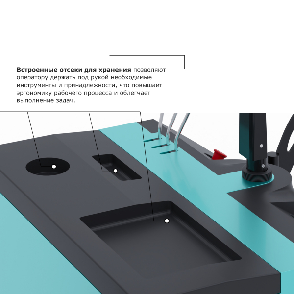 Штабелер с выдвижной мачтой (мини-ричтрак) PROLIFT PRO MRV1650 li-ion, грузоподъемность 1600 кг