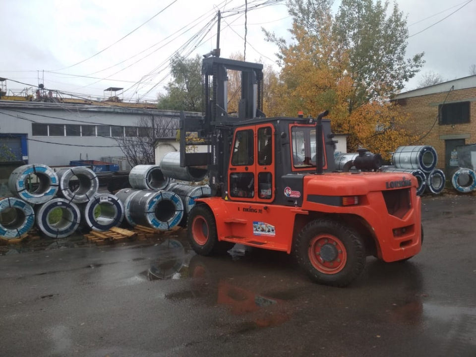 Дизельный вилочный погрузчик Lonking LG120DT Контейнерный тип (Двигатель Cummins, В-3000мм), высота подъема 3000 мм, грузоподъемность 12000 кг