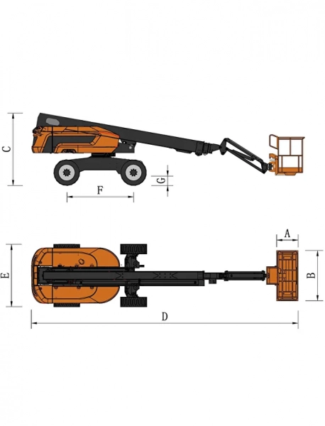 Телескопический подъемник Skyboom GTBZ-26J (2023), грузоподъемность 300/460 кг