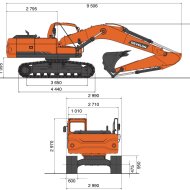 Гусеничный экскаватор DEVELON DX220LC-7M, мощность двигателя 154 л.с. TIER II
