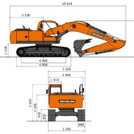 Гусеничный экскаватор DEVELON DX320LC-7M, мощность двигателя 249 л.с.