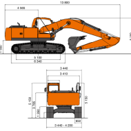 Гусеничный экскаватор DEVELON DX1000LC-7, мощность двигателя 640 л.с.