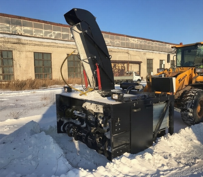 Для фронтальных погрузчиков Снегоочиститель с автономным двигателем