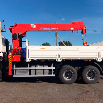 Кран-манипулятор Kanglim 1256 с алюминиевой платформой на шасси ISUZU GIGA