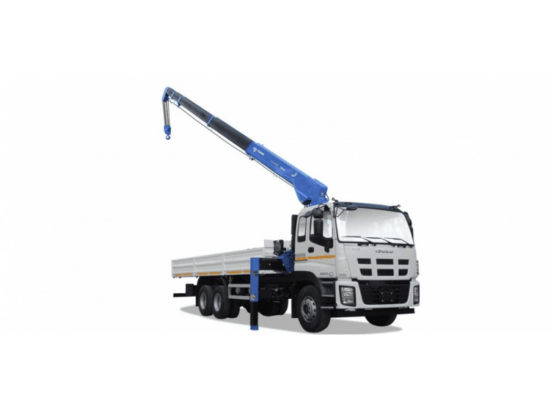 Кран-манипулятор Kanglim 1256 с алюминиевой платформой на шасси ISUZU GIGA