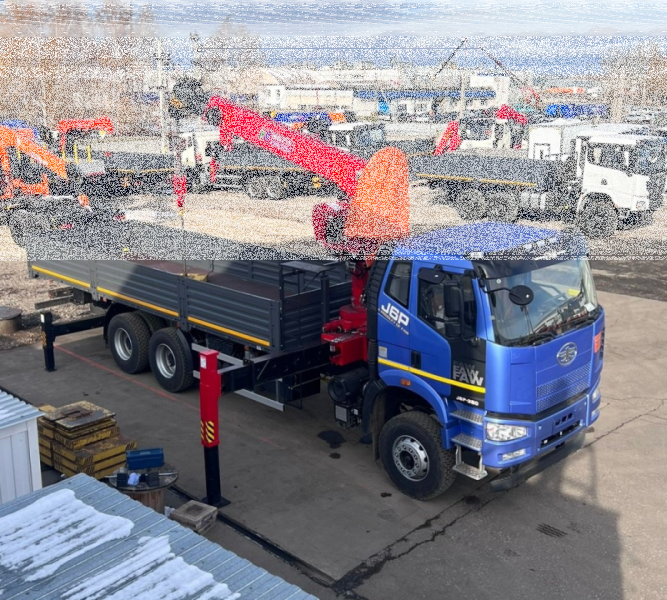 Кран-манипулятор Horyong HRS 216 на шасси FAW CA3310