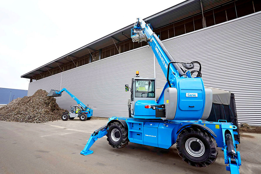 Телескопический погрузчик GENIE GTH-4016, двигатель Perkins 1104 D-44T, высота подъема 15.42 м, грузоподъемность 4000 кг