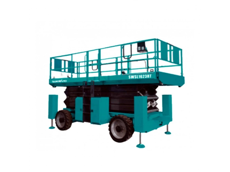 Ножничный подъемник Sunward SWSL1623RT, грузоподъемность 780 кг, рабочая высота 16.5 м, тип питания Дизель, размер платформы 5.33х1.90 м