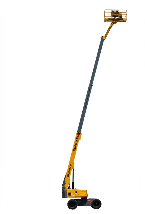 Телескопический подъемник Haulotte HT23 RTJ O, грузоподъемность 230 кг  (2 pers.) - 450 кг (3 pers.), рабочая высота 22.5 м, размер платформы 2.44 x 0.91 м