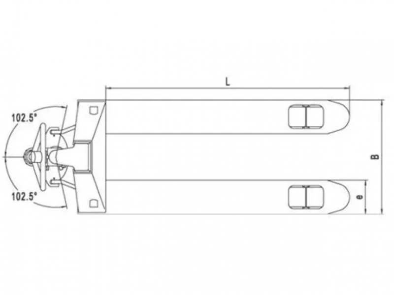 Гидравлическая тележка (рохля) Noblelift AC-Low-51 540x1150, грузоподъемность 1500 кг, общая ширина вил 540 мм