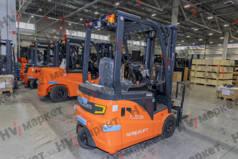 Электрический вилочный погрузчик Noblelift FE3D18N Duplex mast (Свинц-кислот 455Ач, FFL, В-3000мм), высота подъема 3000 мм, грузоподъемность 1750 кг, 1800 кг, ширина вил 100 мм
