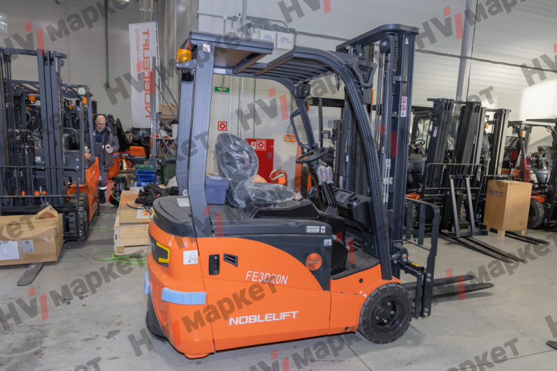 Электрический вилочный погрузчик Noblelift FE3D20N Duplex mast (Свинц-кислот 560Ач, FFL, В-3000мм), высота подъема 3000 мм, грузоподъемность 2000 кг, ширина вил 100 мм