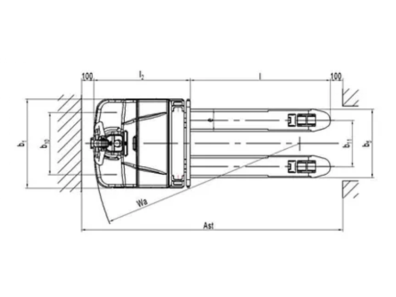 Тележка самоходная Noblelift PT 20D-2, грузоподъемность 2000 кг
