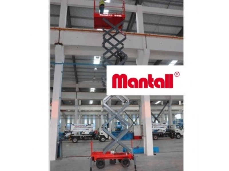 Передвижной подъемник Mantall XE-M80H, грузоподъемность 1000 кг, рабочая высота 8 м, размер платформы 1800х1000 мм